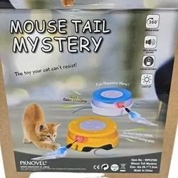 Mouse Tail Mystery, Interactive Cat Toy (Yellow)