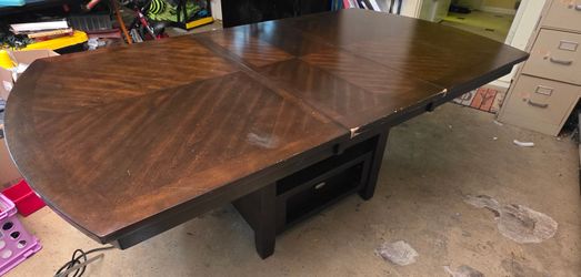 Jofran Mirandela Dining Table w/ 18" Leaf – Adjustable Dining/Counter Height