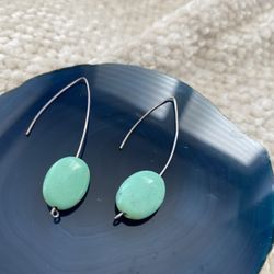 Silver And Turquoise Drop Earrings