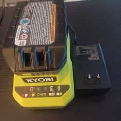 Ryobi 18V 1.5 ah Battery & Charger