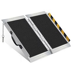 Rocspire 2FT Portable Wheelchair Ramp – 800lb Capacity, Folding Non-Slip Aluminum Handicap Ramp, Ramps For Wheelchairs For Home, Doorways, Stairs, Thr