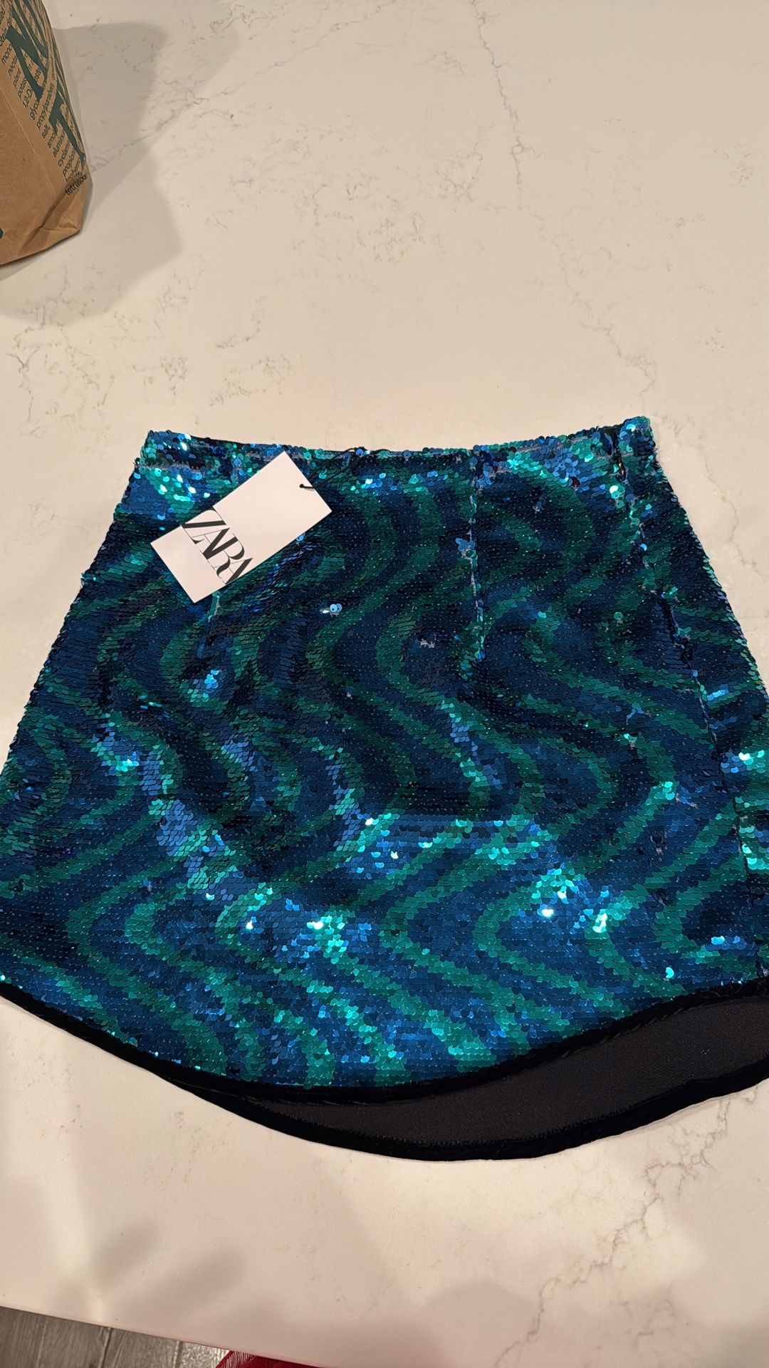 Zara Skirt Size Small - Blue and Green