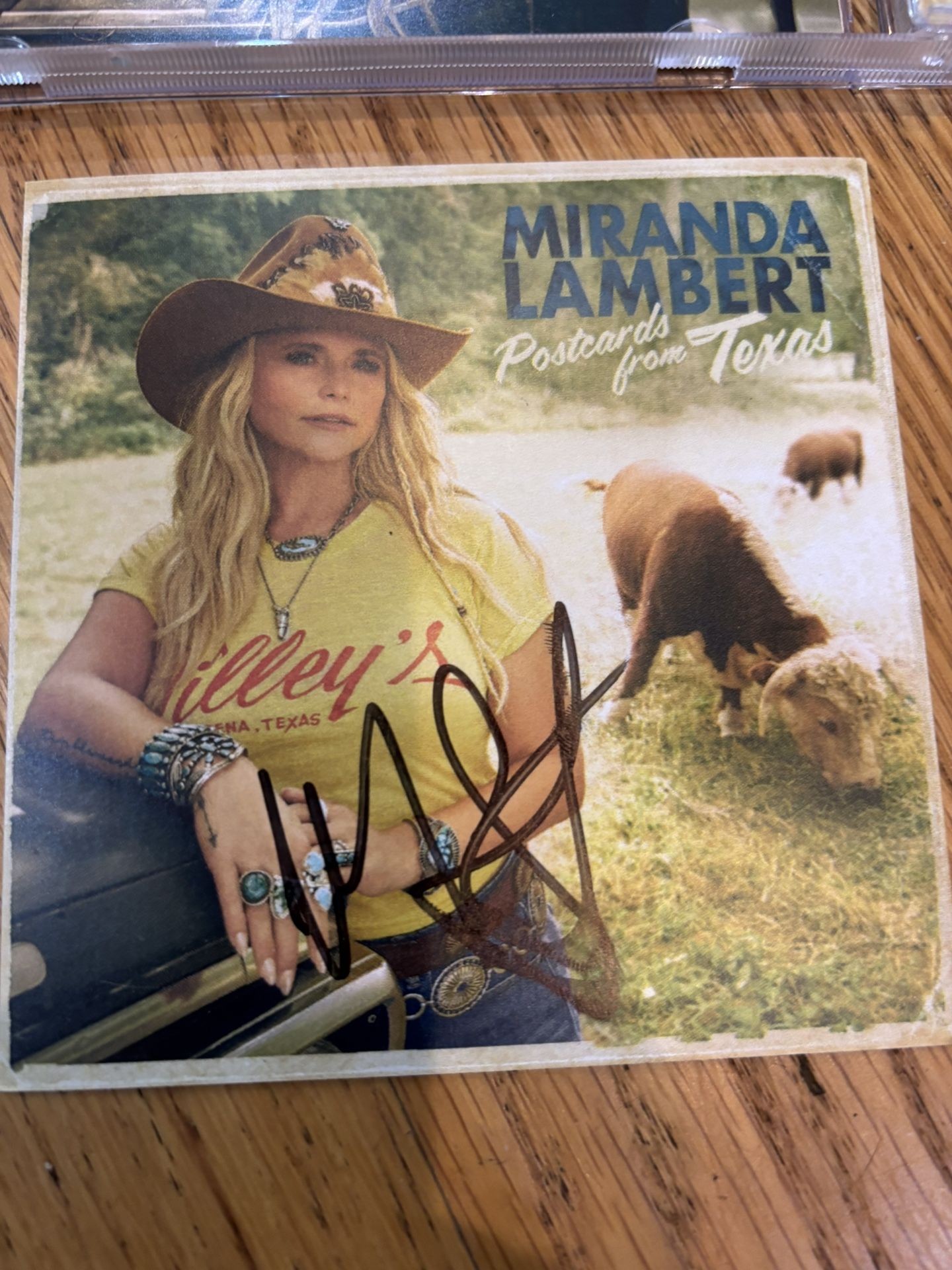 Autographed Miranda Lambert “Postcards From Texas” CD Sleeve And CD!