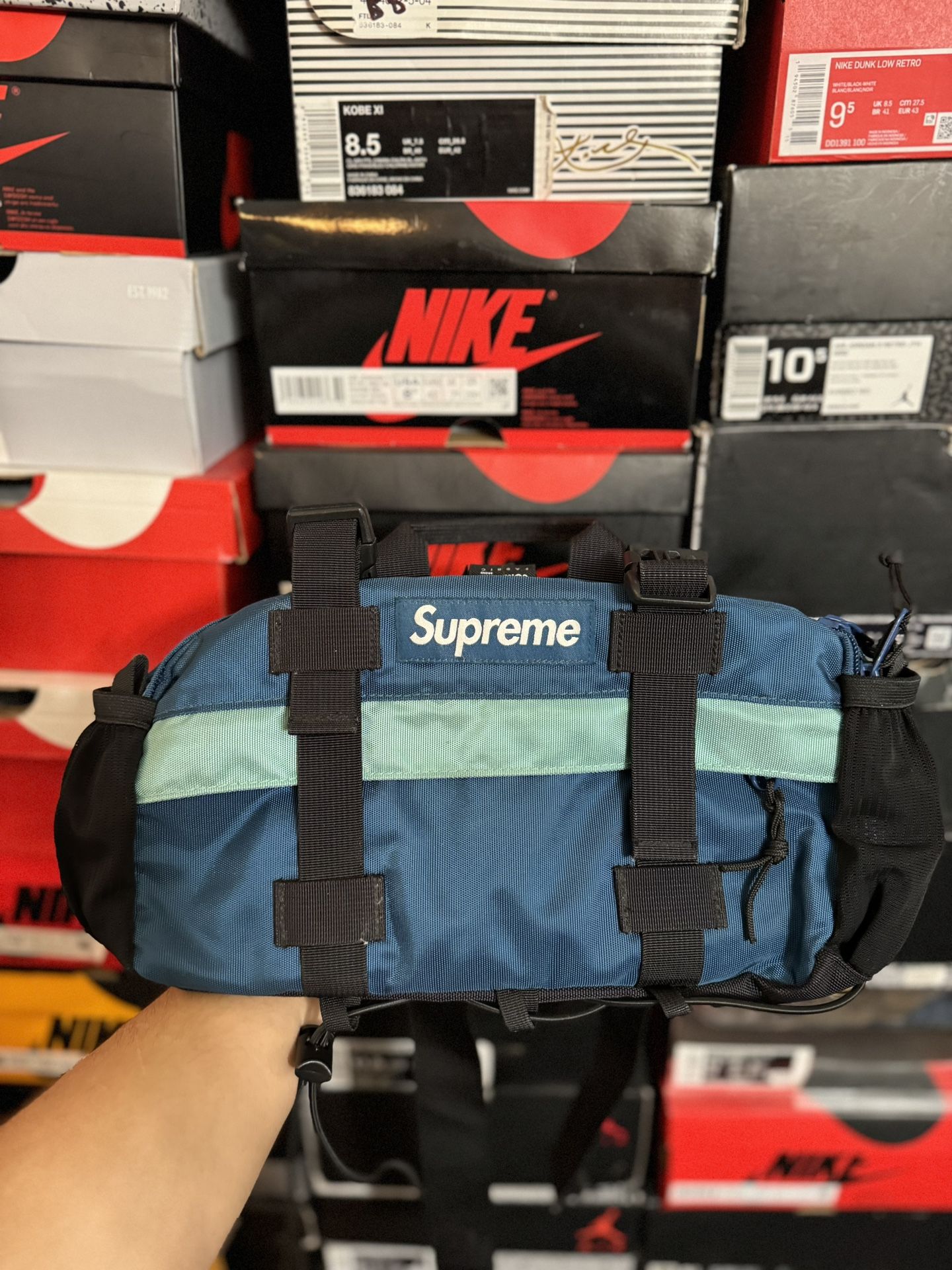 Supreme Waist Bag (FW19) Dark Teal USED But Clean