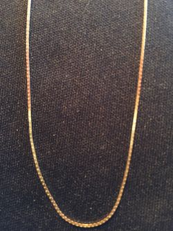 14k solid gold box chain 20"