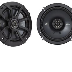 KICKER 48ESC65 - Altavoces para Auto Coaxiales de 6.5 Pulgadas, Pico de 230 Watts, Bidireccionales, Rejillas Negras, New 