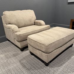 Oversized Chair and Ottoman