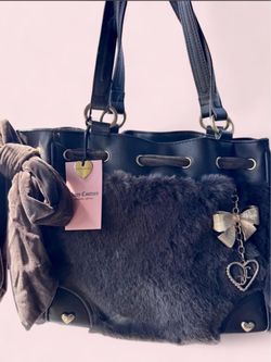 Juicy Couture Brown Furry Daydreamer Tote Bag