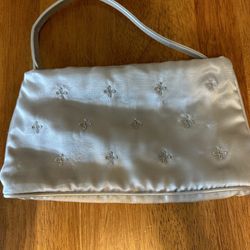 Women's Stylish Satin Grey Clutch Bag 
