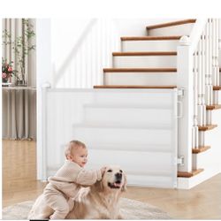 Retractable Baby Gate 55" Wide 34" Tall  White  1488Y