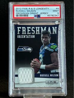 2012 Rookies & Stars 🔥 Russell Wilson 🔥 Freshman Orientation Jersey PSA 9 Mint 💎 - Seattle Seahawks