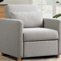 Serta 36”  Convertible Accent Chair, Lounger, And Cot Sized Sleeper