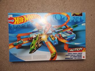 Mattel Hot Wheels Criss Cross Crash Track Toy Kids Set