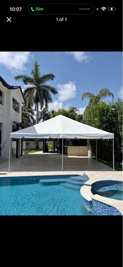 Large White Frame Tent Canopy