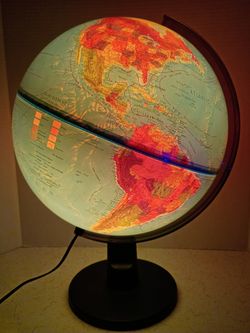 Vintage 1987 Denmark Cold War Lighted 12" Globe Scan-Globe A/S U.S.S.R.