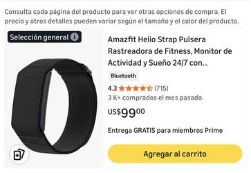Amazfit Helio Strap Fitness Tracker Bracelet, Activity and Sleep Monitor 24/7 Heart Rates