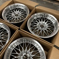 New 18 Inch WORK VSXV Style Forged Rims Wheels 18x9.5 +22 (5x114.3) Squared Set  Fits Most Toyota Scion Lexus Subaru Infiniti Tesla Mustang G35 Q50 Q6