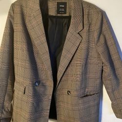 Cotton On brown plaid blazer Size 8US 