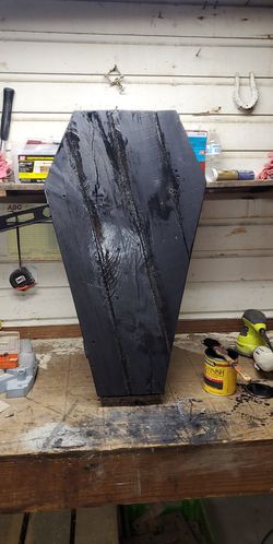 Coffin hanging shelve.
