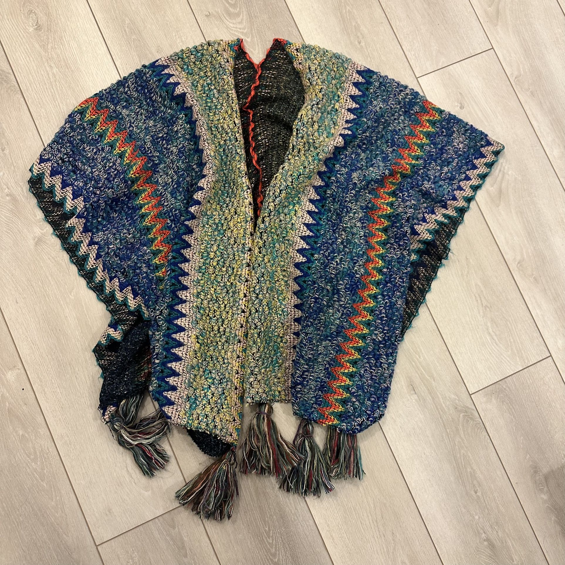 Free Peopl* Style Handmade Ethnic Poncho One Size Fits All