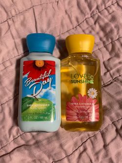 Shower gel and body lotion