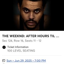 The Weeknd After Hours Til Dawn Stadium Tour Tickets