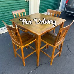 Dining Set Table and 4 Chairs Counter Hight See photos and details