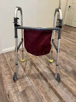 Folding Walker with Wheels and Carry Bag