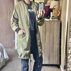 Mid Length Thin bomber jacket