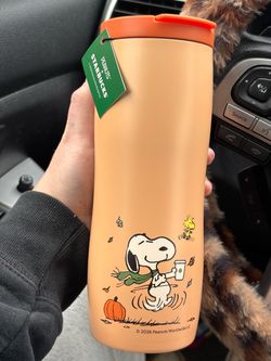 2026 Orange Snoopy Starbucks tumbler