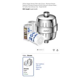 Brand new 25 Plus Stages Shower Filter with 3 Cores - Maximize Shower Sediment Filtration & Reduce 97.45% Chlorine in Shower Water - For Softer Skin &