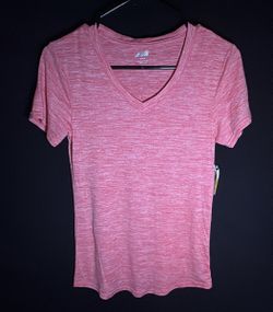 Avia Coral Pink V-Neck Athletic Tee (NWT)