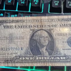 Extremely Rare 1957A Series One Dollar Certificate( Misprint Errors)