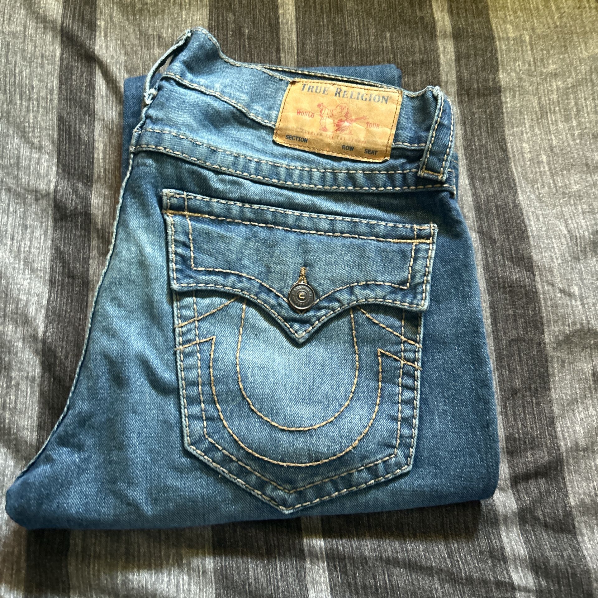 Rare True Religion Jeans With Orginal Fat Horseshoe Logo