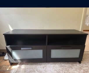 Black TV stand, from IKEA
