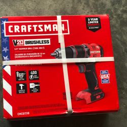 CRAFTSMAN V20 1/2-in 20-volt Max Variable Speed Brushless Cordless Hammer Drill (Tool Only)