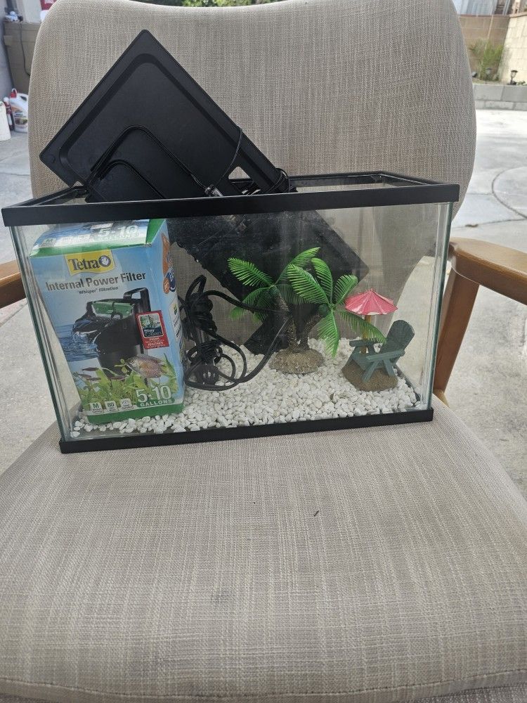 Small Fish Tank and Accessories 