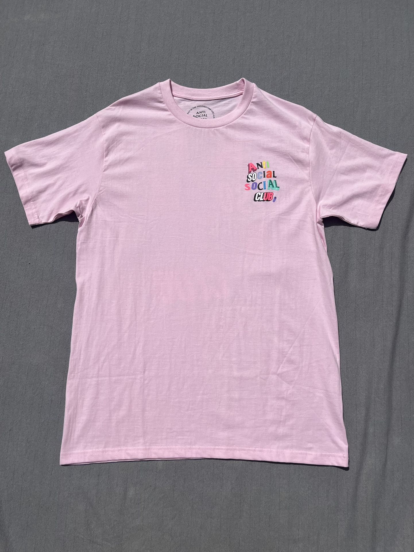 Anti Social Club “The Real Me” Pink Double Sided Graphic T Shirt