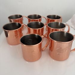 Vodka copper Cups mugs #8 each $4