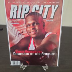 Zach Randolph Autograph Blazers NBA basketball magazine 