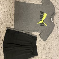 Boys Puma Shirt And Shorts Set Size 7