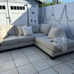 Free Delivery - Beige Sectional Sofa/Couch 