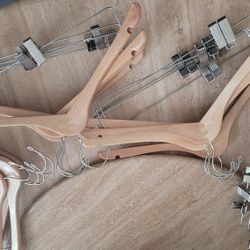 21 New Wooden Hangers