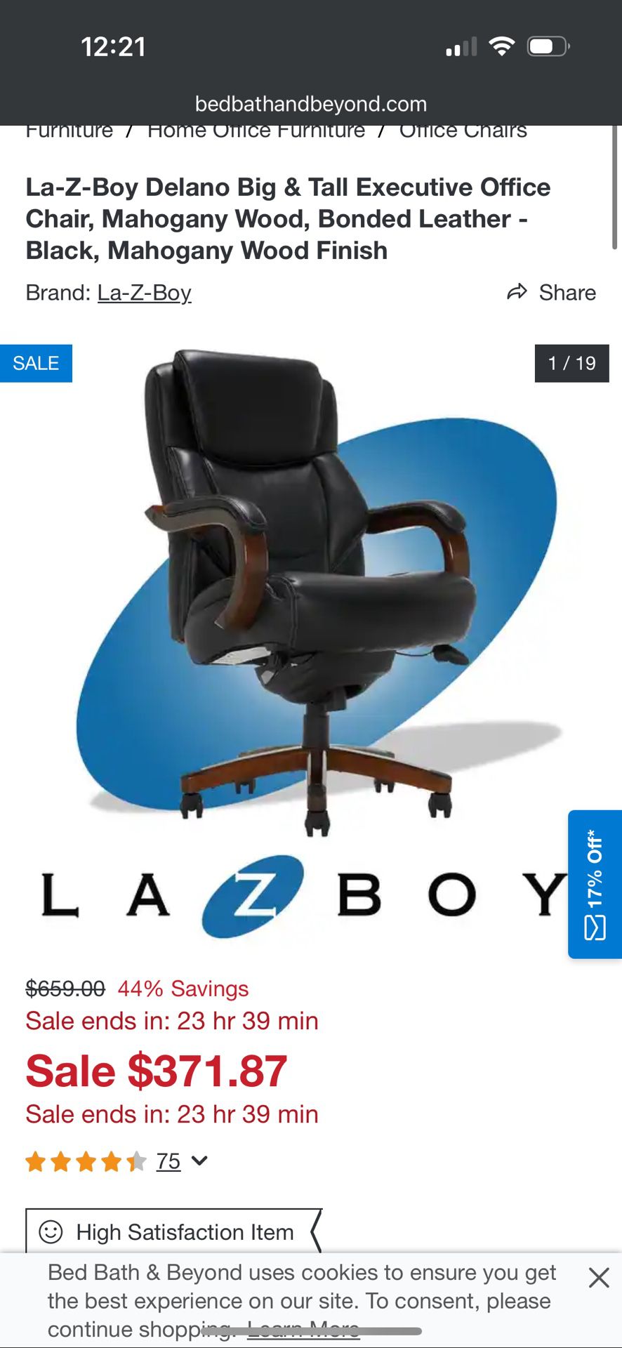 LAZBOY Executive Leather Office Chair
