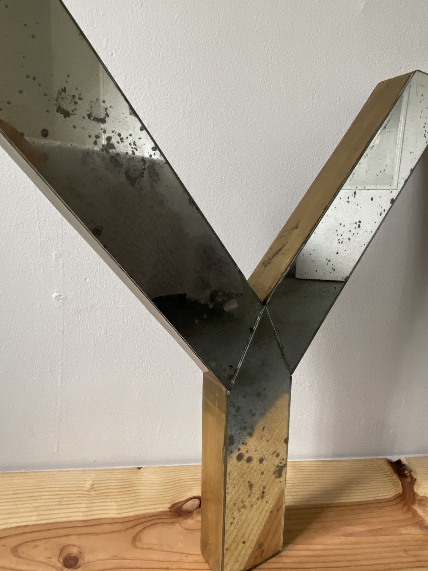Restoration Hardware “Brass & Mercury Glass Y”