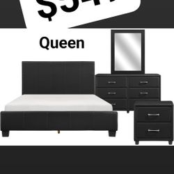 4 PC QUEEN SET BEDROOM SALE . OCTOBER SALE