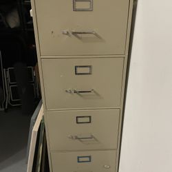 2 Metal File Cabinets 