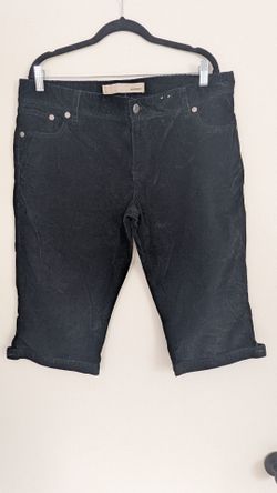Corduroy black capri