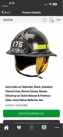 MSA Cairns FIRE HELMET