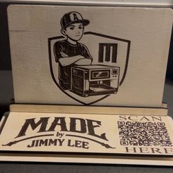 Custom Laser Engraved Wooden Checkout Station